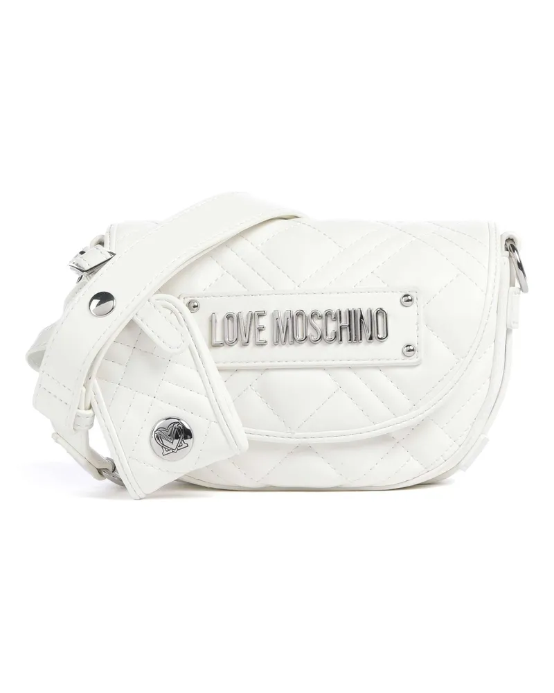 Moschino Umhängetasche Quilted in weiß Weiß