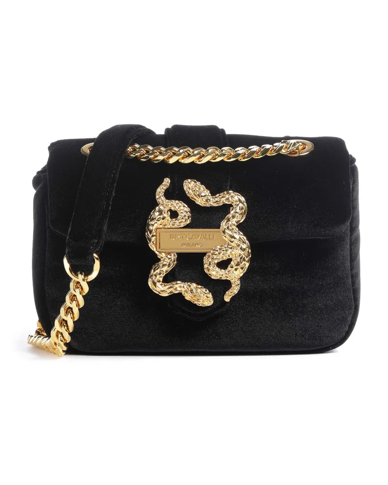 Just Cavalli Schultertasche Iconic Snakes Puffy in schwarz Schwarz