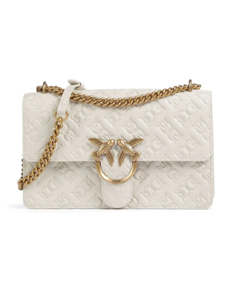 Pinko Schultertasche Love One Classic in weiß Weiß