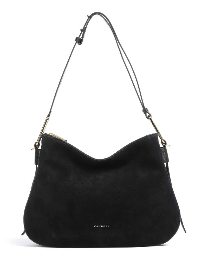 Coccinelle Beuteltasche Magie Suede in schwarz Schwarz