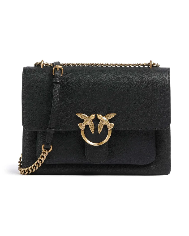 Pinko Schultertasche Love Soft Big in schwarz Schwarz