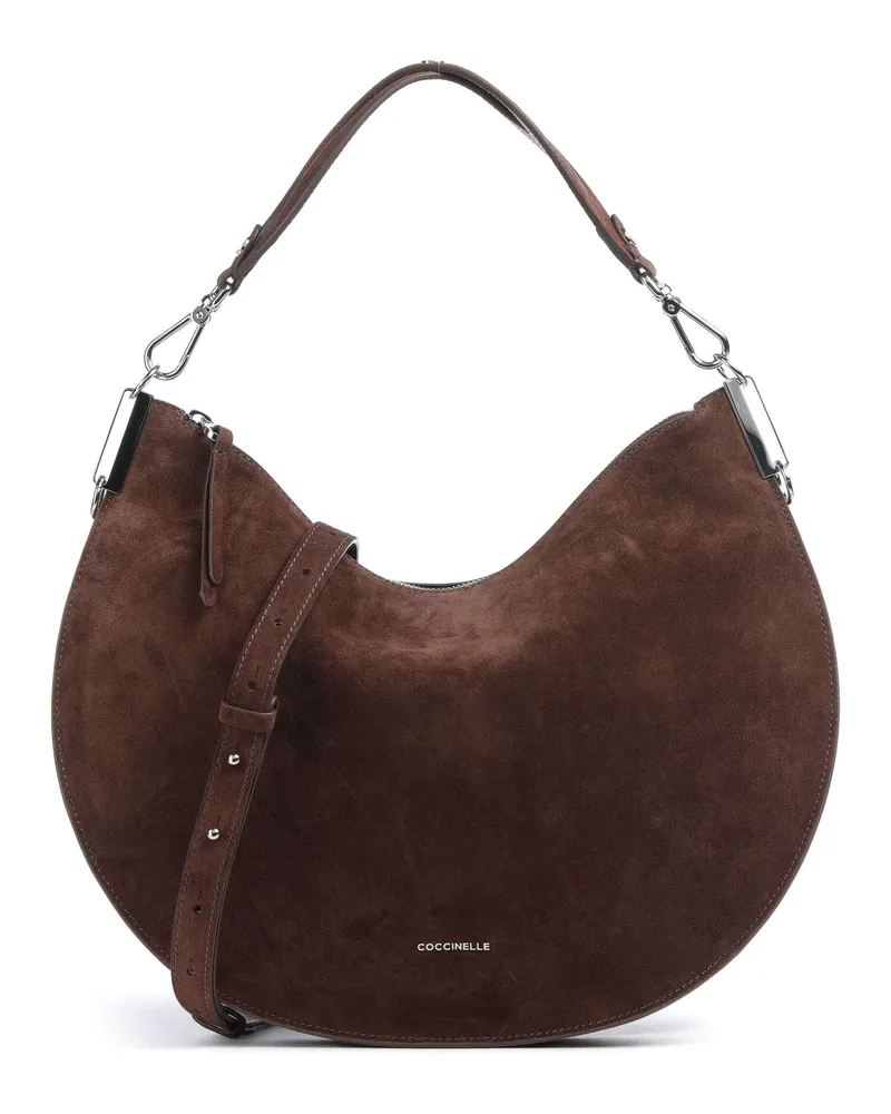 Coccinelle Schultertasche Sunup Suede in braun Braun