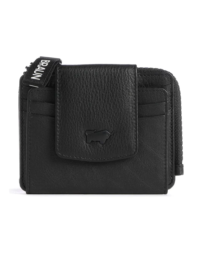 Braun Büffel Kreditkartenetui Capri RFID in schwarz Schwarz