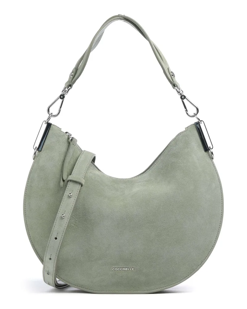 Coccinelle Beuteltasche Sunup Suede in grau Grau