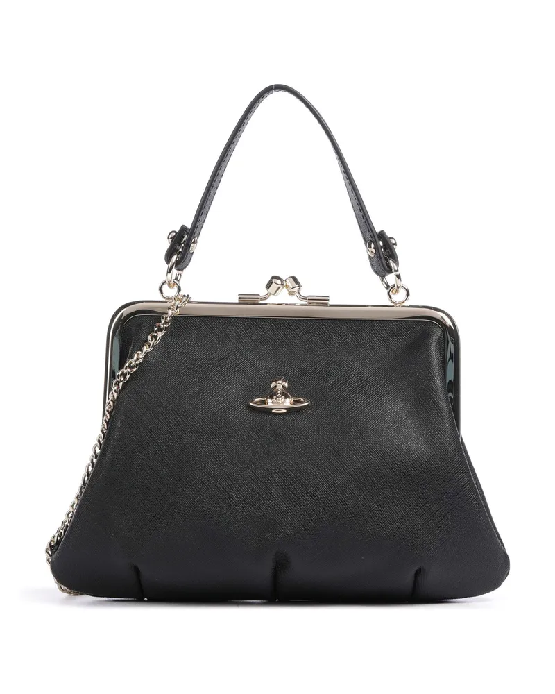Vivienne Westwood Umhängetasche Granny Frame Saffiano in schwarz Schwarz
