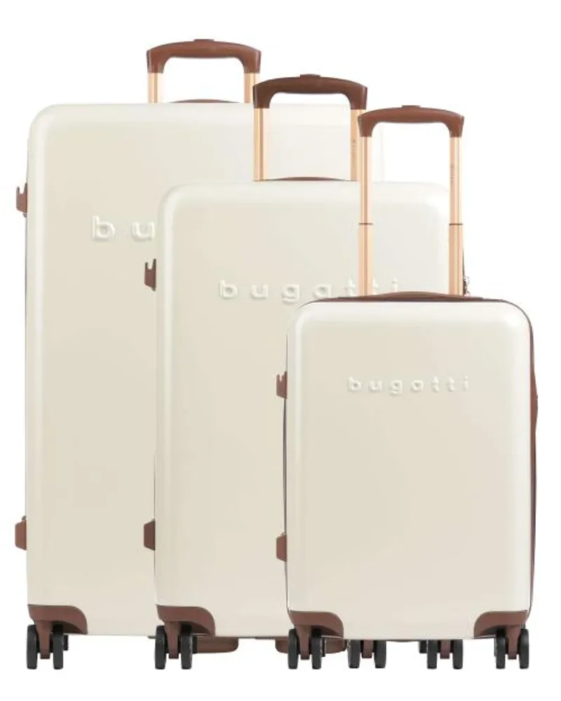 Bugatti Amelia 4-Rollen Trolley Set elfenbein Beige