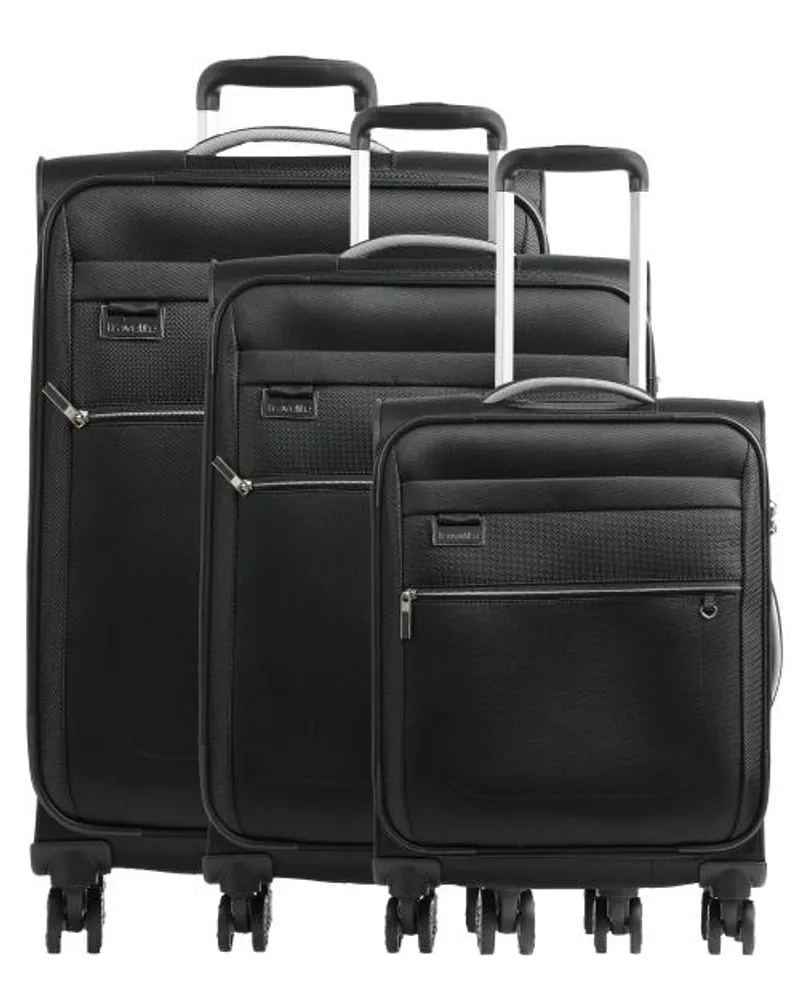 Travelite Miigo 4-Rollen Trolley Set schwarz Schwarz