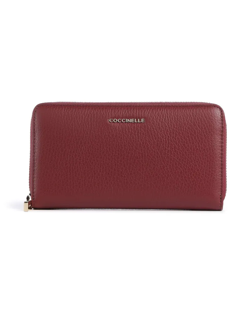 Coccinelle Geldbörse Metallic Soft in rot Rot