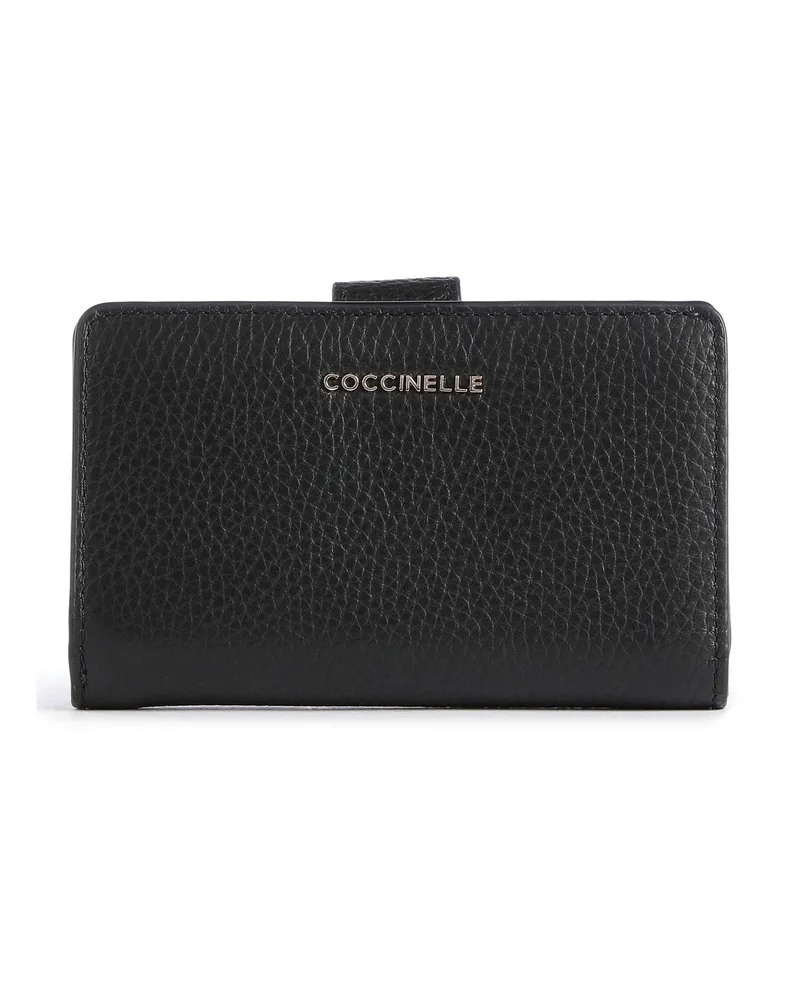 Coccinelle Geldbörse Metallic Soft in schwarz Schwarz