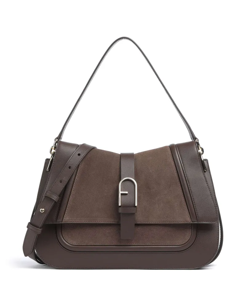 Furla Schultertasche Flow L in braun Braun