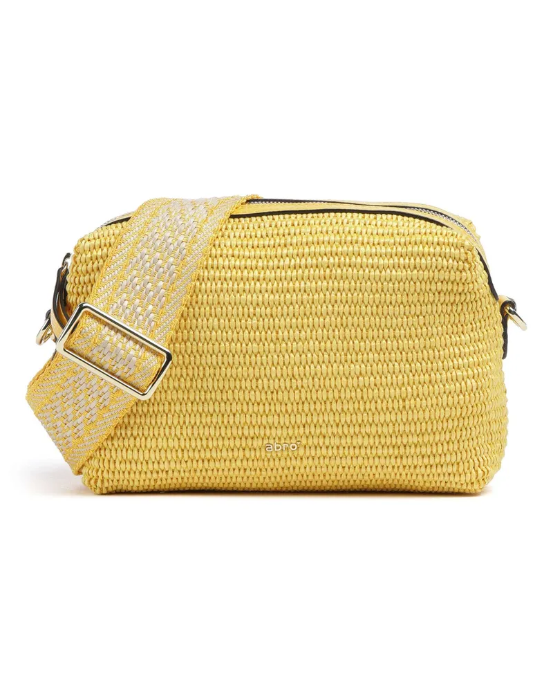 Abro Umhängetasche Raffia Kaia in gelb Gelb