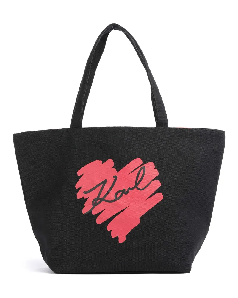Karl Lagerfeld Shopper K/Hearts in schwarz Schwarz