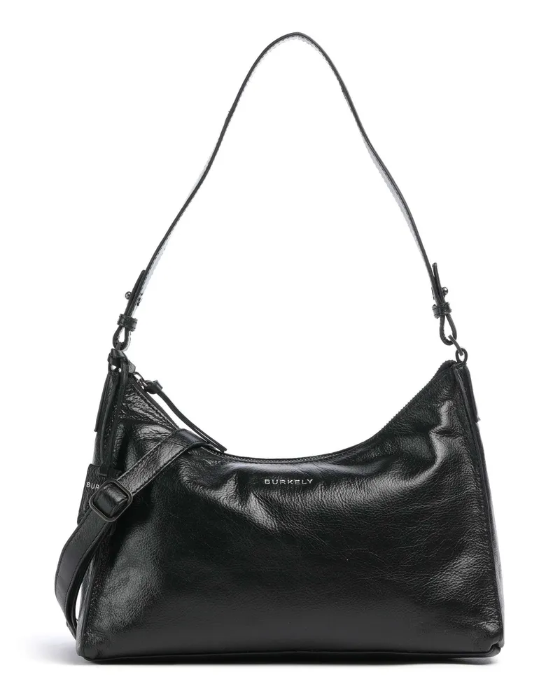 Burkely Schultertasche Creased Crystal in schwarz Schwarz