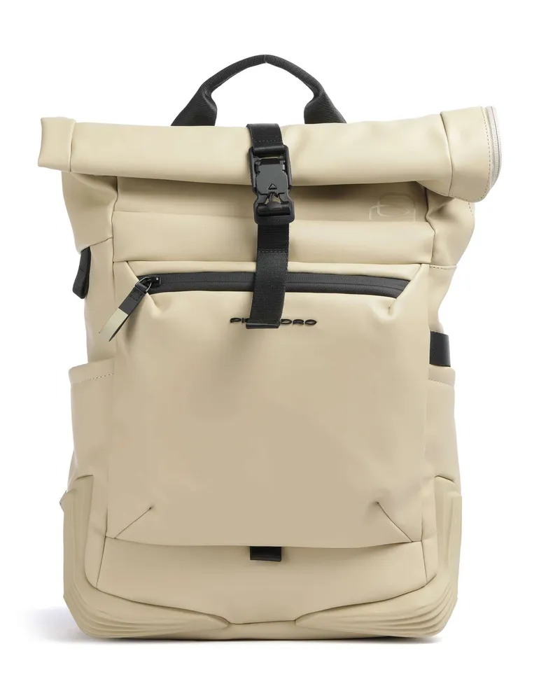 Piquadro Rolltop Rucksack Corner 2.0 in beige Beige