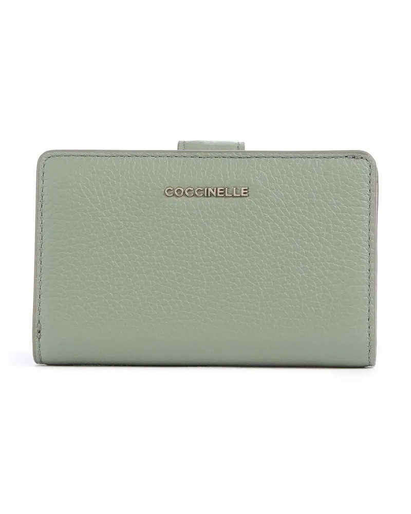 Coccinelle Geldbörse Metallic Soft in grau Grau