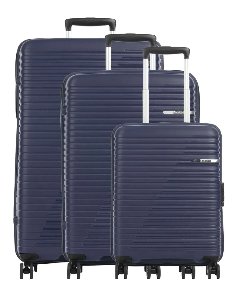 American Tourister 4-Rollen Trolley Set Liftoff in blau Blau