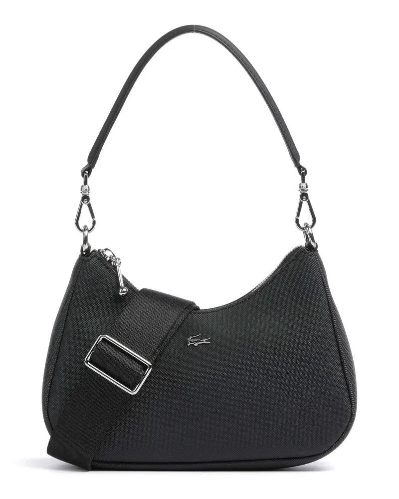 Lacoste Schultertasche Daily City in schwarz Schwarz