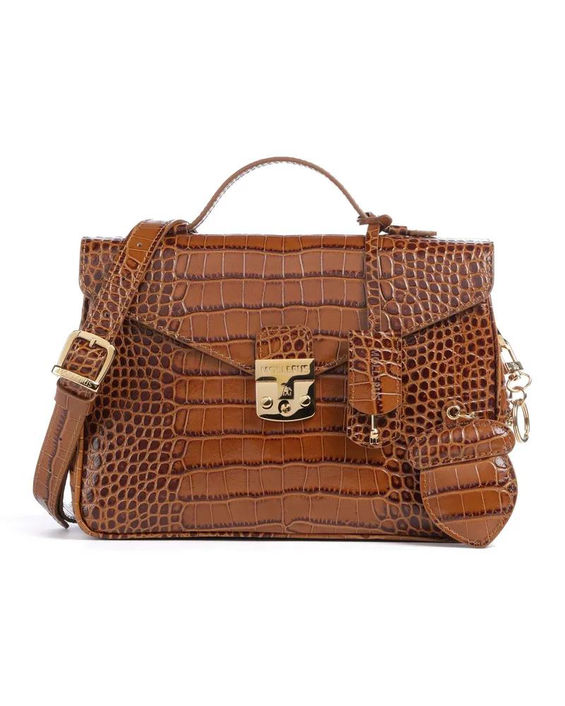 Maison Mollerus Handtasche Croco Marly in braun Braun