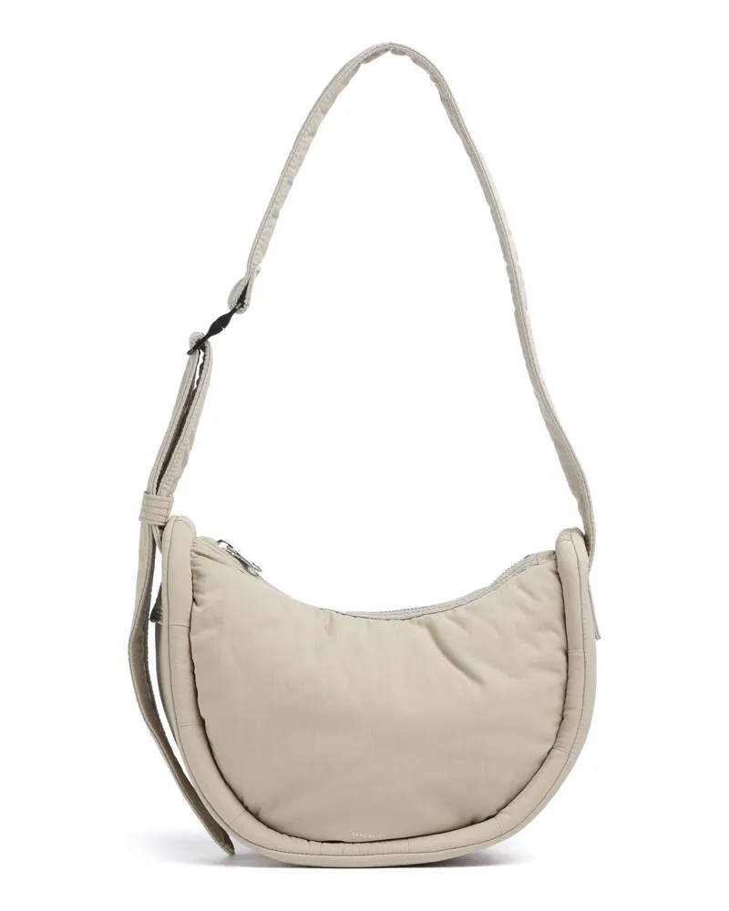 Sandqvist Schultertasche Curve Mini in beige Beige