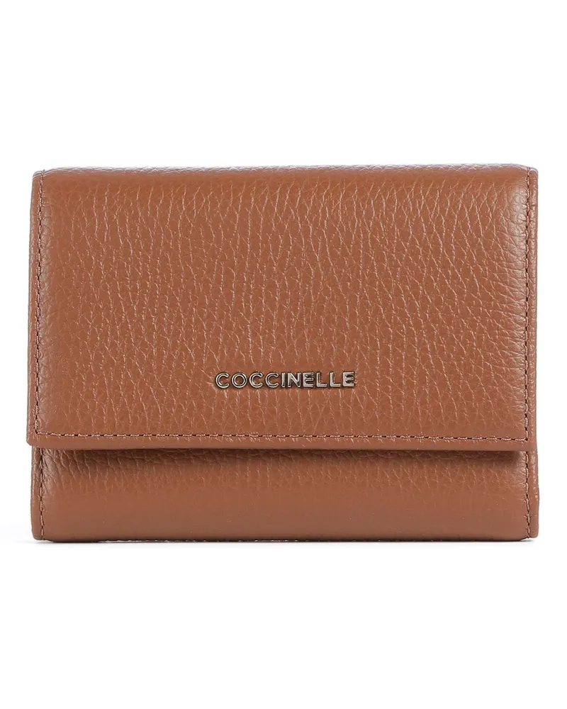 Coccinelle Geldbörse Metallic Soft RFID in braun Braun