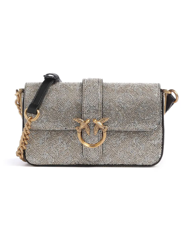 Pinko Umhängetasche Love One Baby Slouchy in gold Gold