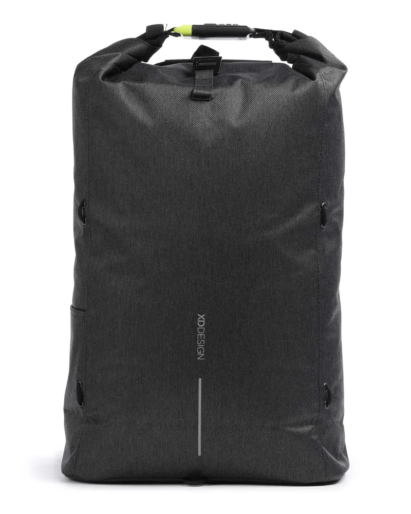 XD Design Rolltop Rucksack Urban Lite in schwarz Schwarz