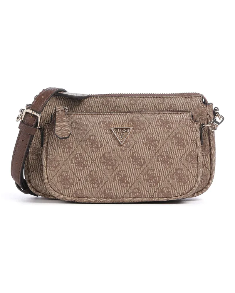 Guess Schultertasche Noelle 4G Logo in braun Braun
