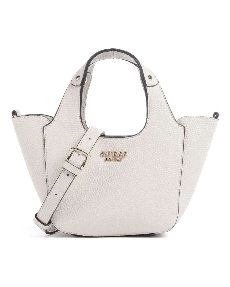Guess Handtasche Calista Mini in elfenbein Beige