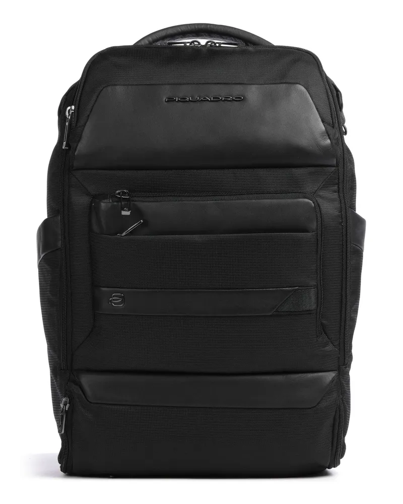 Piquadro Reiserucksack Nevet in schwarz Schwarz