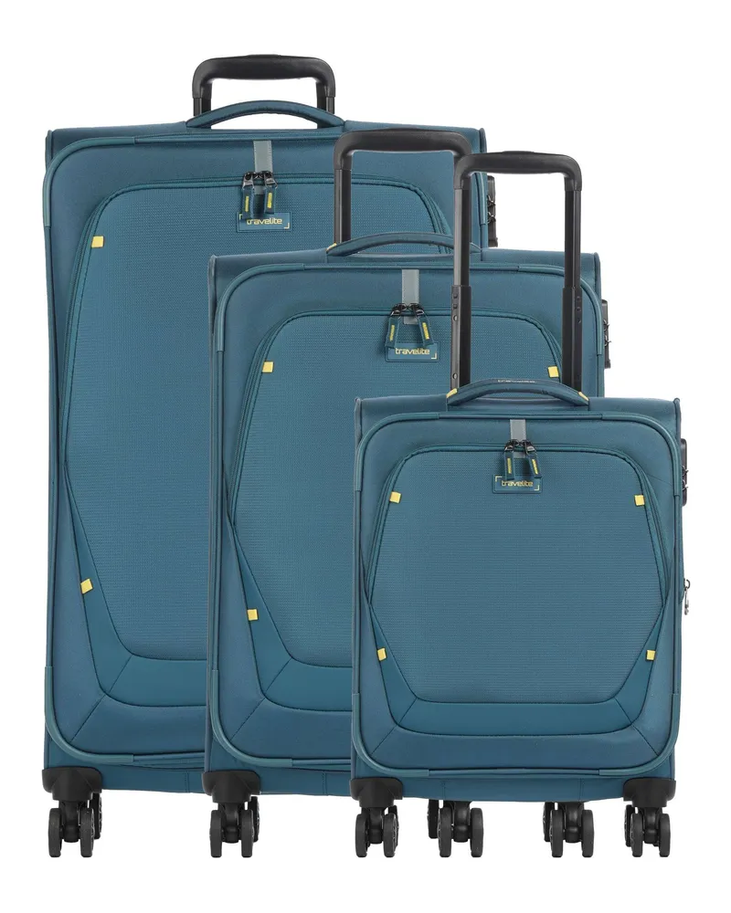 Travelite 4-Rollen Trolley Set Umbria in petrol Petrol