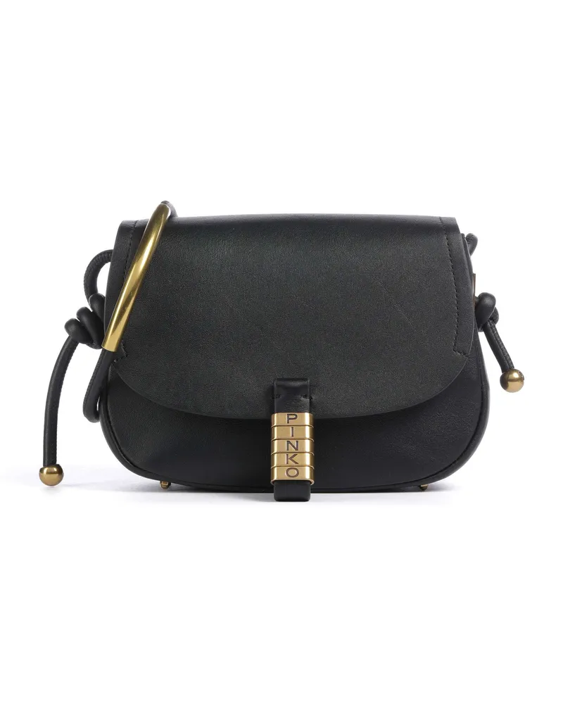 Pinko Umhängetasche Saddle Mini in schwarz Schwarz