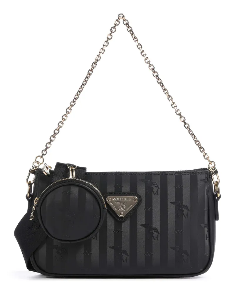 Maison Mollerus Schultertasche Vinerus Zell in schwarz Schwarz