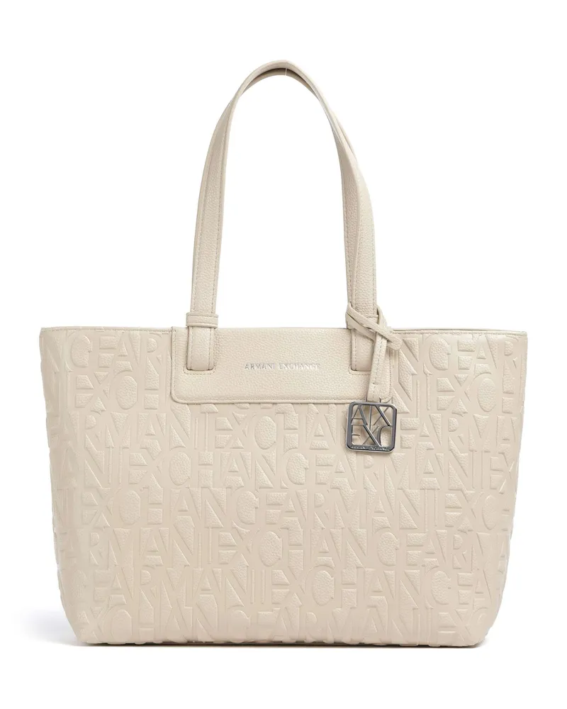 Armani Exchange Shopper Liz M in elfenbein Beige