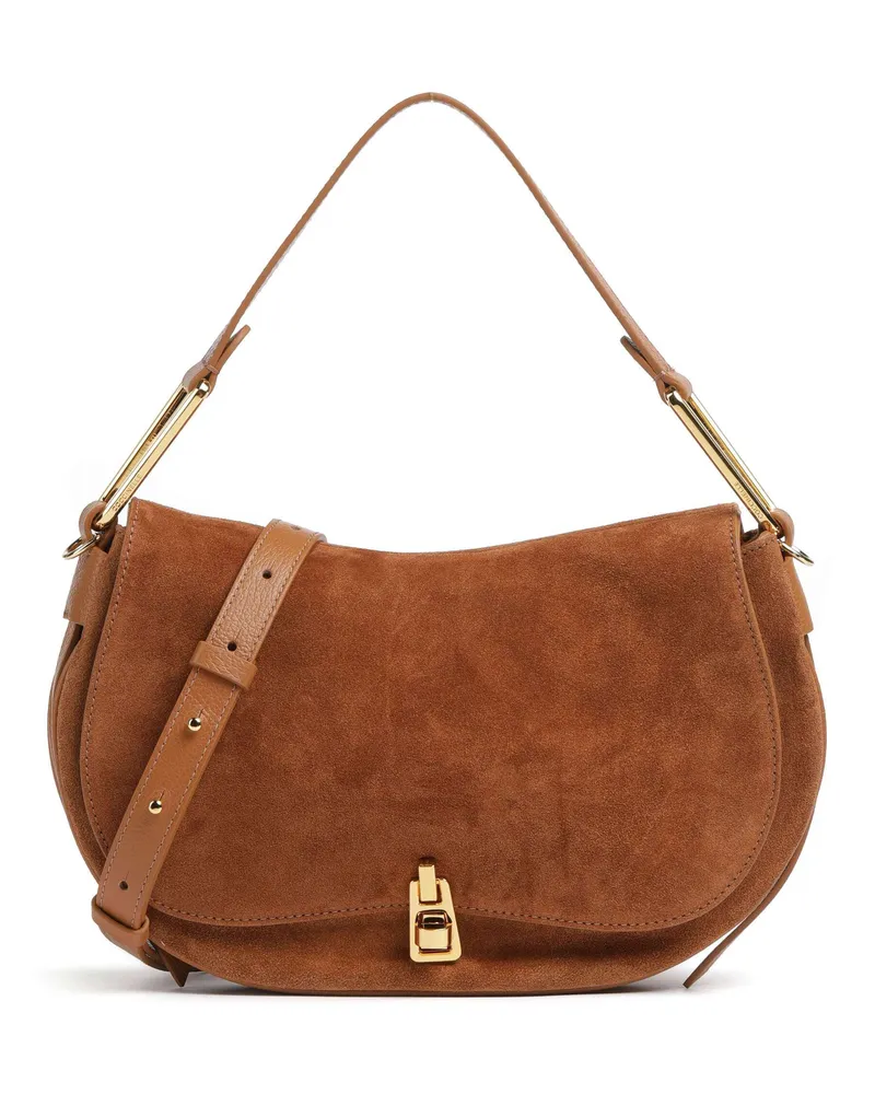 Coccinelle Schultertasche Magie Suede in braun Braun