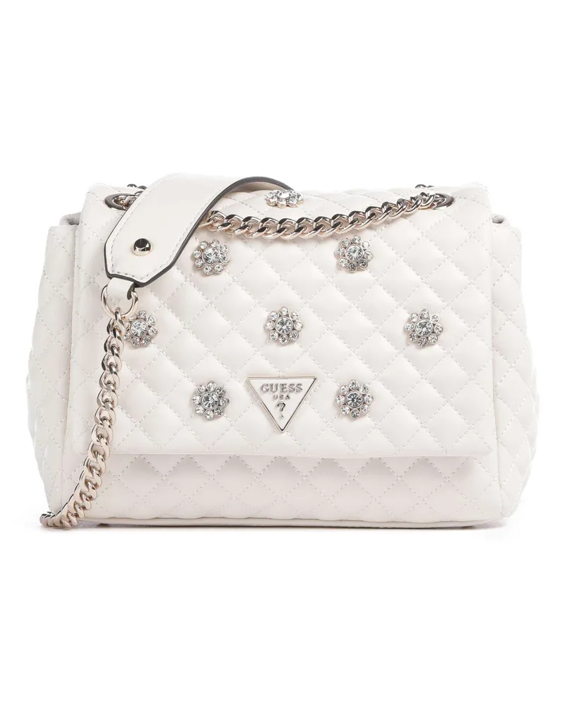 Guess Schultertasche Everlee in elfenbein Beige