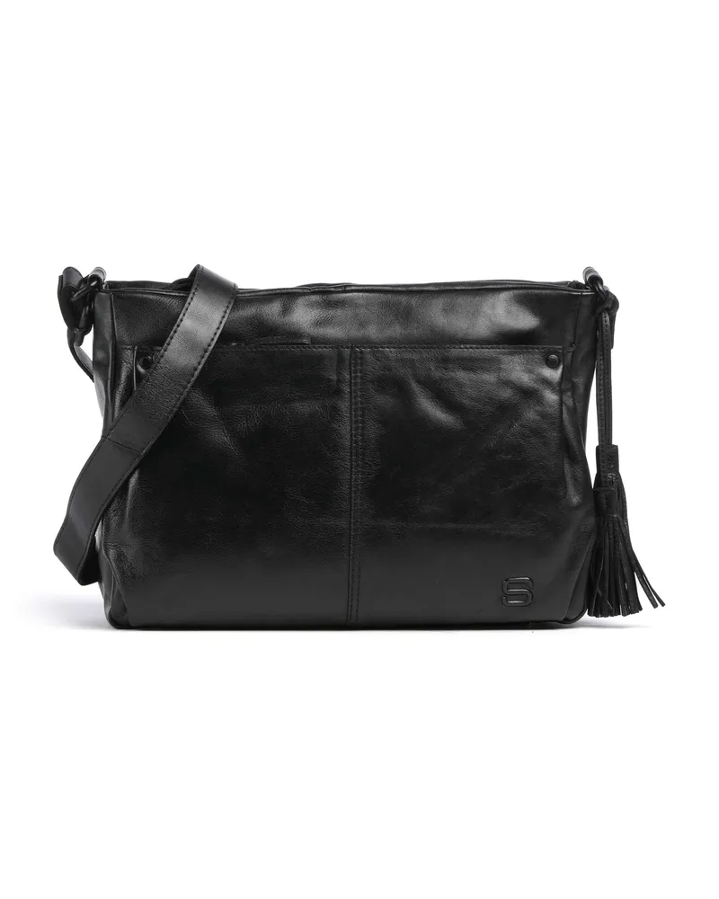 Spikes & Sparrow Schultertasche Apache Charmayne in schwarz Schwarz