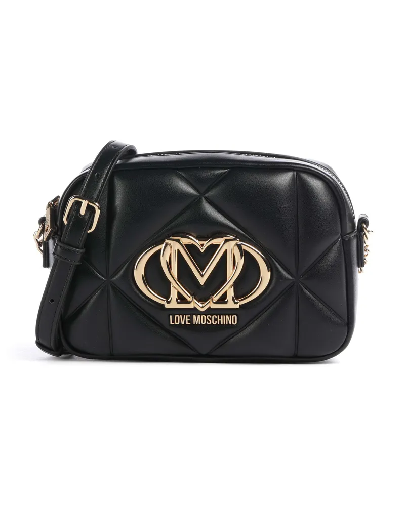 Moschino Umhängetasche Embossed Q in schwarz Schwarz