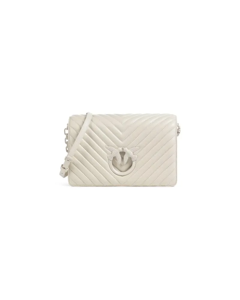 Pinko Love Click Classic Umhängetasche elfenbein Beige