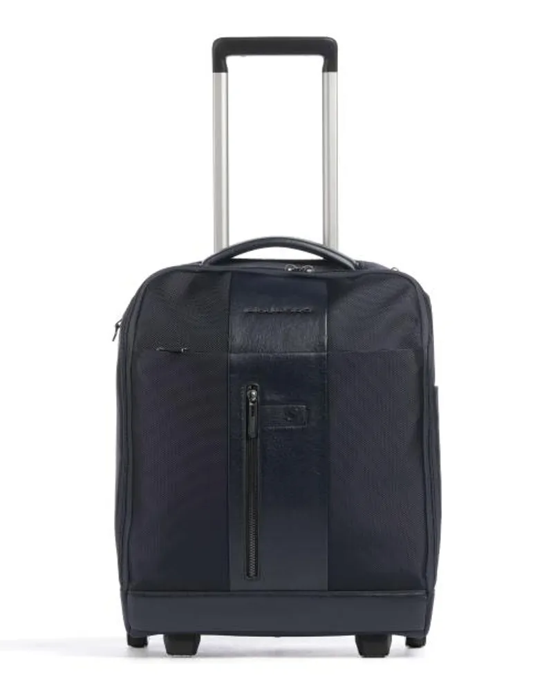 Piquadro Brief Carry-On 4-Rollen Trolley dunkelblau Blau