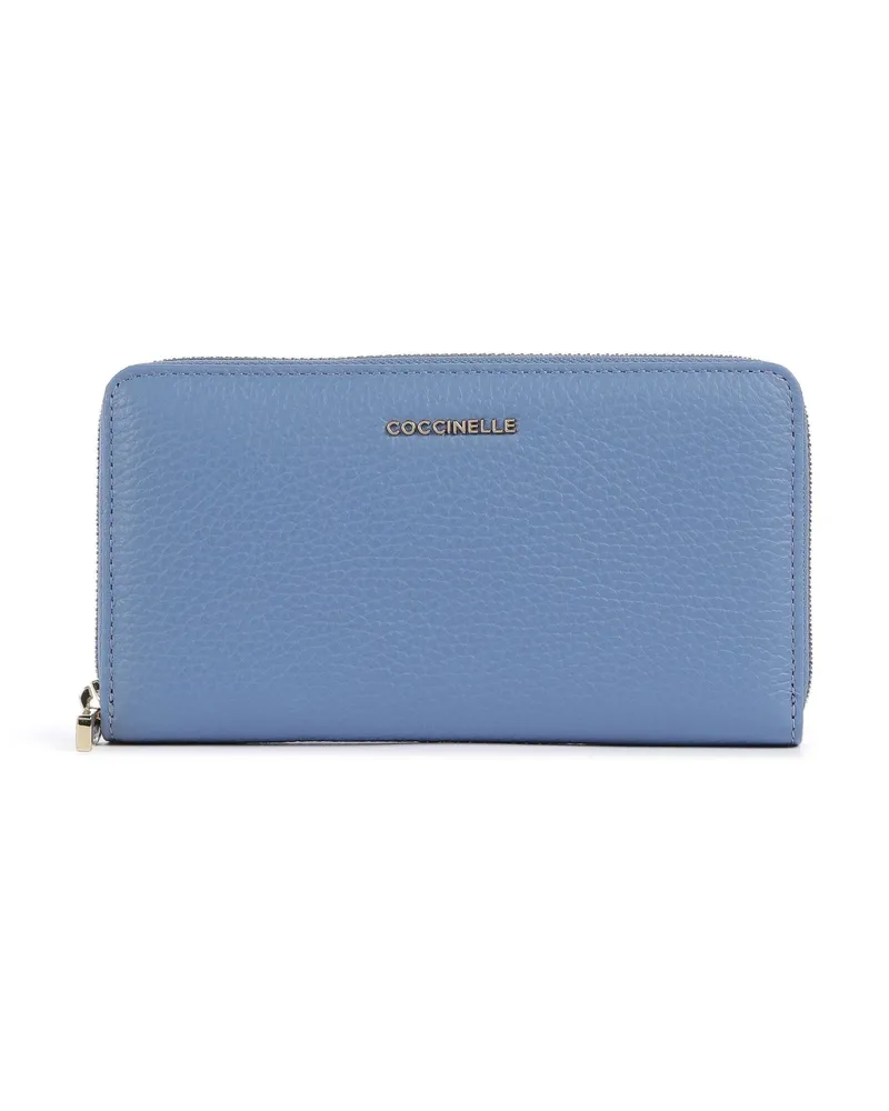 Coccinelle Geldbörse Metallic Soft in blau Blau