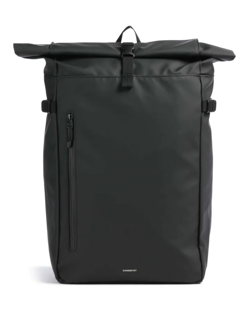 Sandqvist Rolltop Rucksack Stream L in schwarz Schwarz