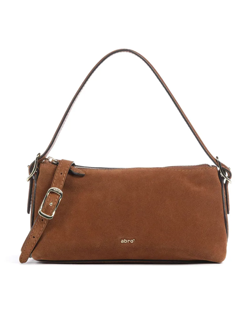 Abro Schultertasche Suede Carina in braun Braun