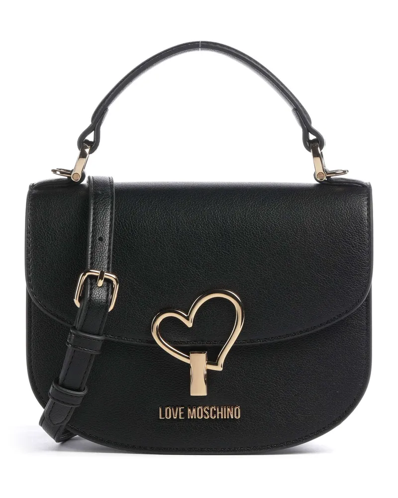 Moschino Handtasche Heart Turnlock in schwarz Schwarz