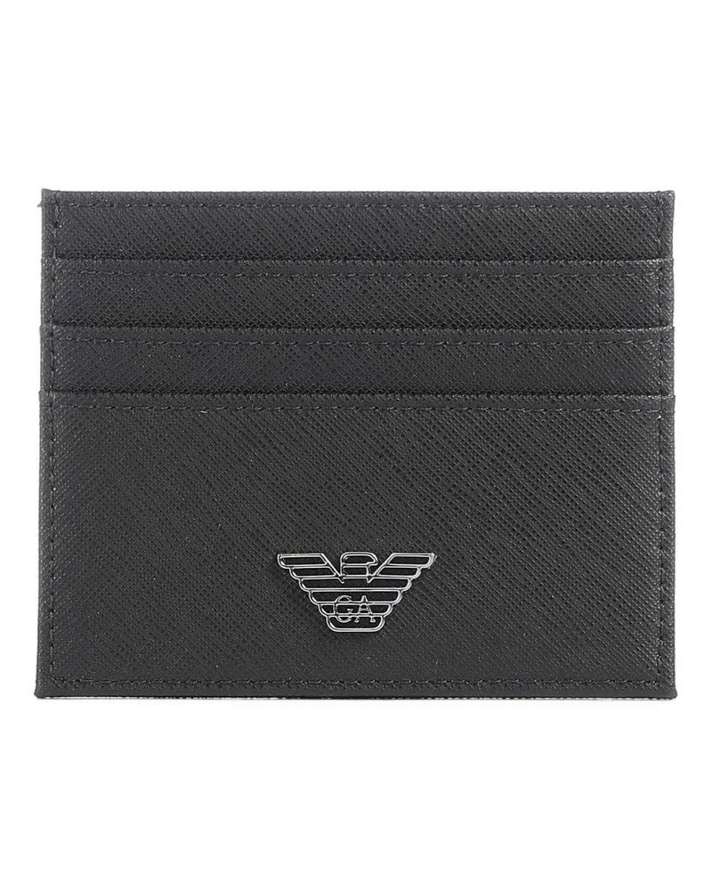 Emporio Armani Kreditkartenetui Business Regenerated in schwarz Schwarz