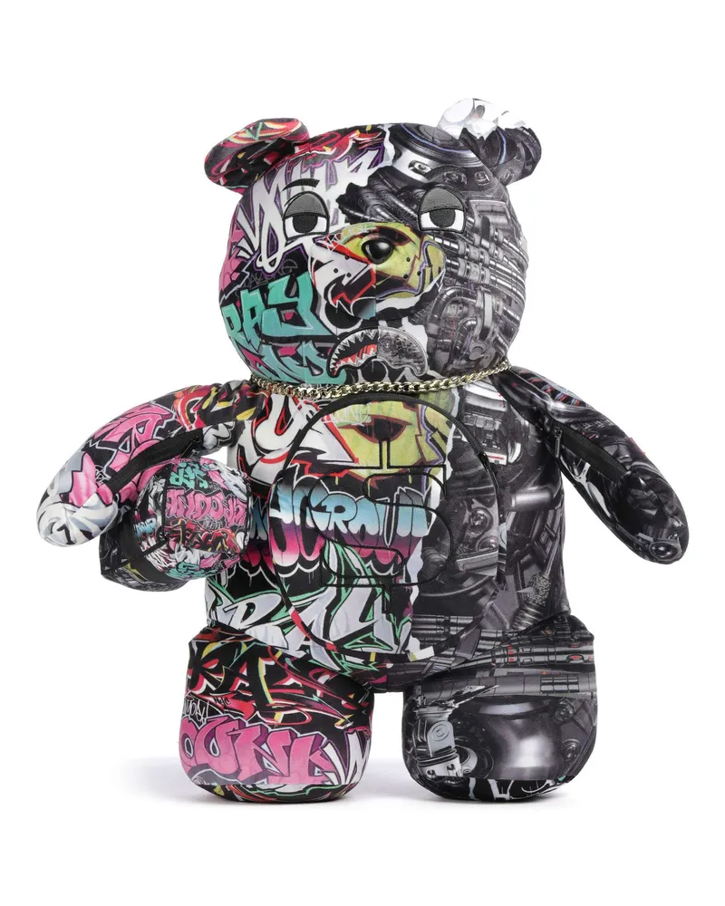 Sprayground Rucksack Split Cybershark Moneybear in mehrfarbig Mehrfarbig