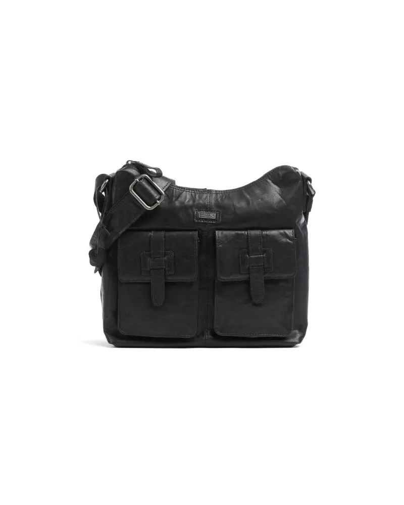 Spikes & Sparrow Bronco Schultertasche schwarz Schwarz