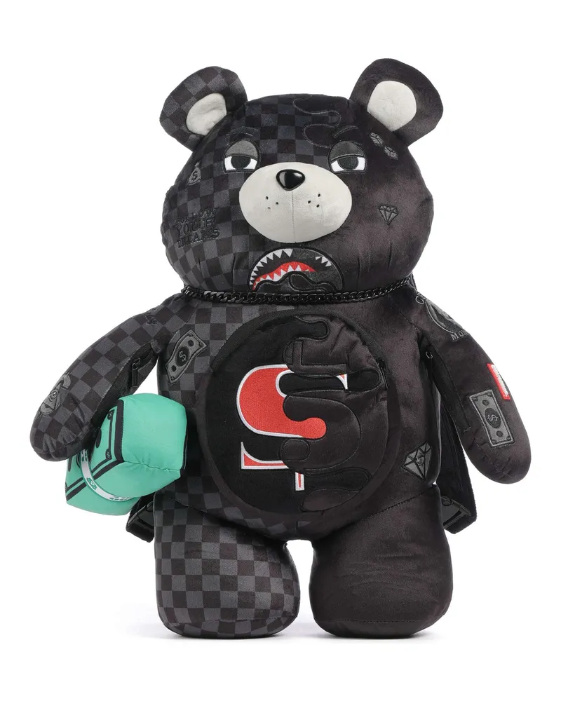 Sprayground Rucksack Unfinished Shark Teddy Bear in schwarz Schwarz
