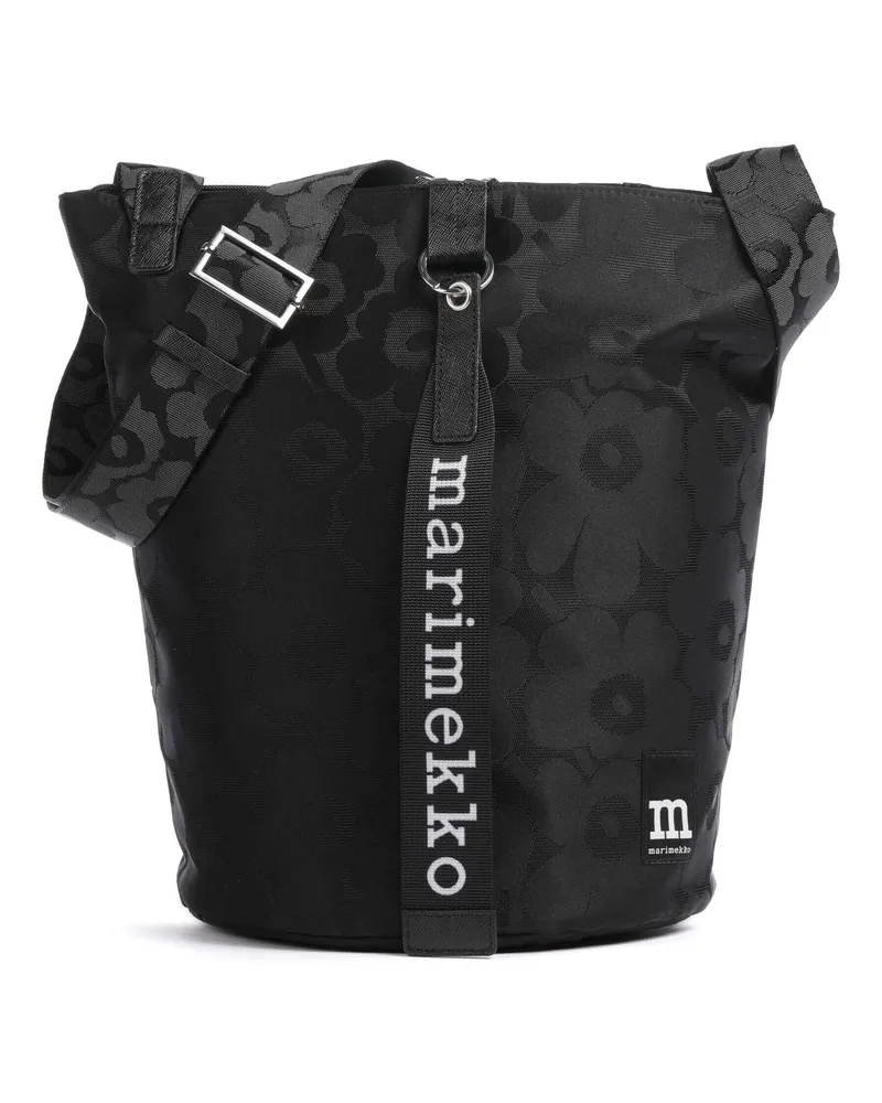 Marimekko Beuteltasche Unikko All Day in schwarz Schwarz