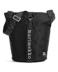 Marimekko All Day Unikko Beuteltasche schwarz Schwarz