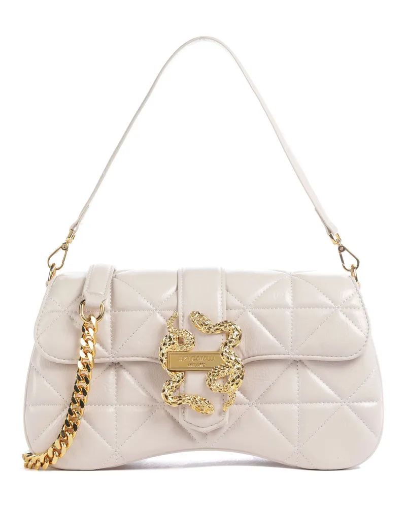 Just Cavalli Schultertasche Iconic Snakes in elfenbein Beige